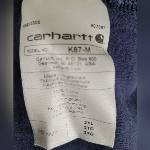 Carhartt Loose Fit Short Sleeve Pocket Tee Men's 2XL - Picture 6 of 7